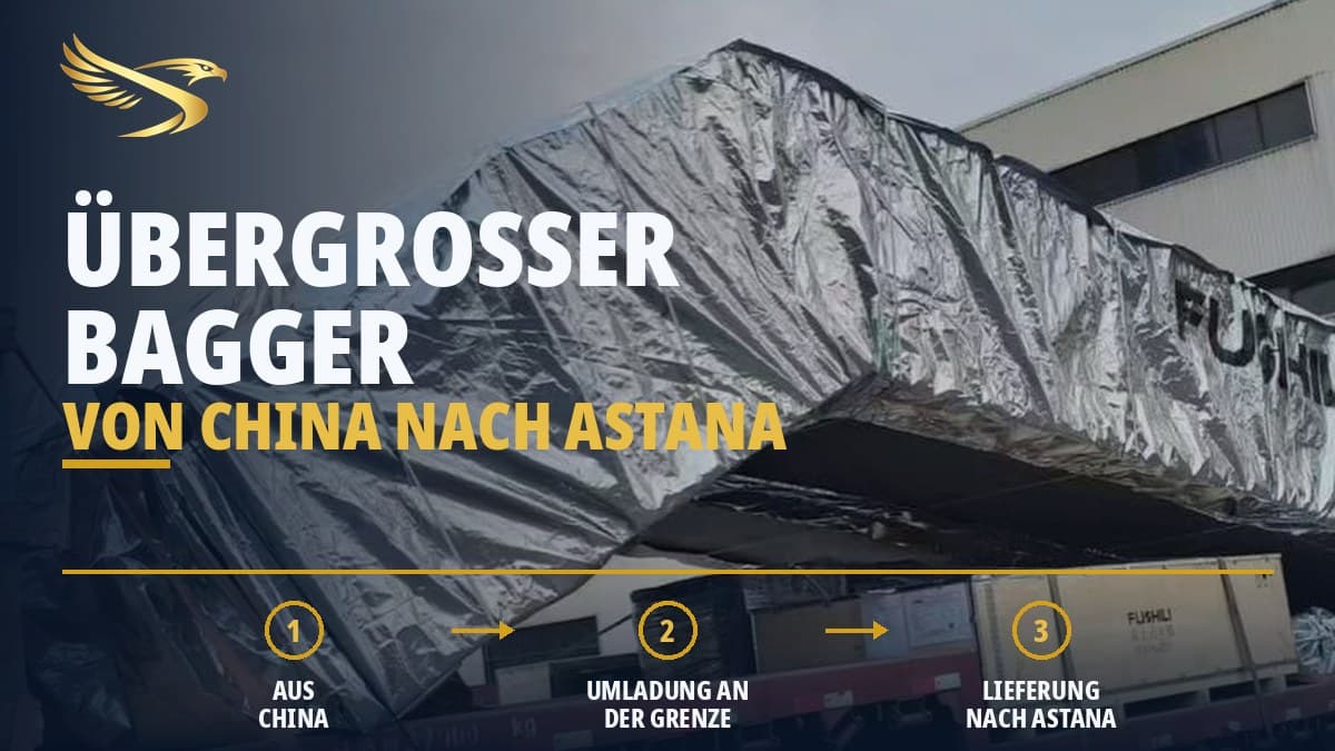 Transport eines Schwertransport-Baggers von China nach Astana — SWIFTTRANS